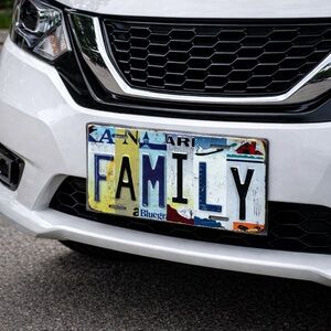 Family License Plate Cover